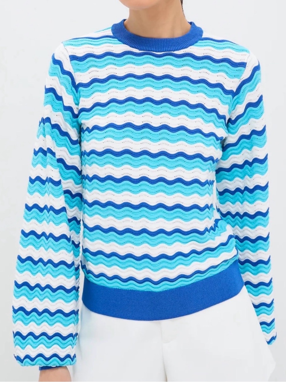 Blue Wave Stripe Sweater, Tuckernuck - Women's